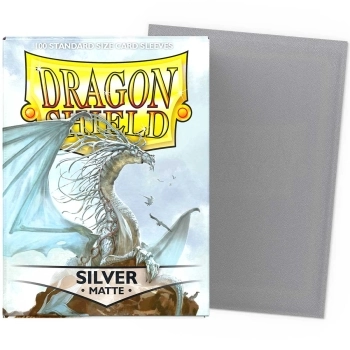 dragon shield standard sleeves - matte silver (100 bustine protettive)