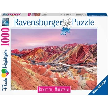 montagne arcobaleno, cina - puzzle 1000 pezzi
