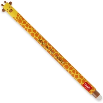 penna gel cancellabile giraffa - inchiostro nero ricaricabile