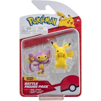 pokemon - battle figure pack - pikachu & aipom