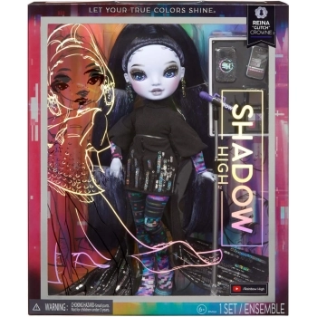 rainbow high - shadow high - reina “glitch” crowne (midnight) - s23 fashion doll