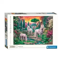 classical garden unicorn - puzzle 2000 pezzi