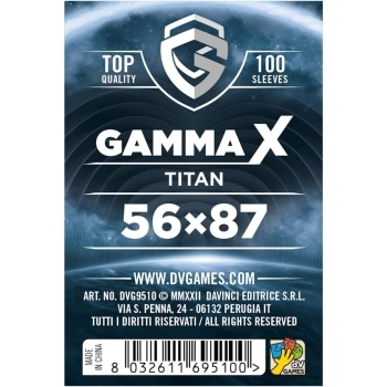 gamma x titan - 56×87mm - confezione 100 bustine protettive