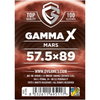 gamma x mars - 57,5×89mm - confezione 100 bustine protettive