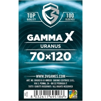 gamma x uranus - 70×120mm - confezione 100 bustine protettive