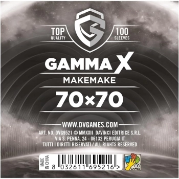 gamma x makemake - 70×70 - confezione 100 bustine protettive