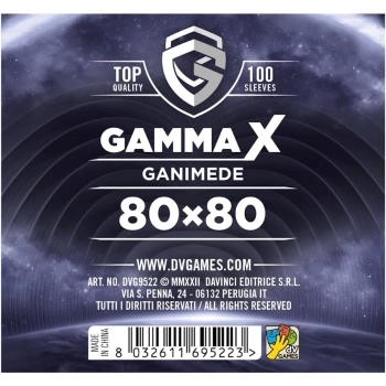 gamma x ganimede - 80×80mm - confezione 100 bustine protettive