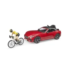 bruder roadster con bicicletta e ciclista