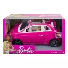 barbie fiat 500 rosa con bambola