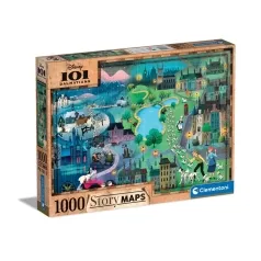 disney: 101 dalmatians - story maps - puzzle 1000 pezzi