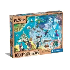 disney: frozen - story maps - puzzle 1000 pezzi