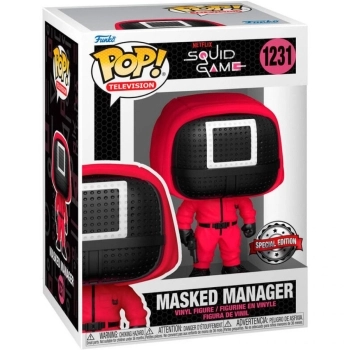 netflix: squid game - masked manager 9cm - funko pop 1231