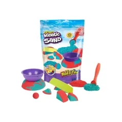 kinetic sand - mold n' flow playset 680g