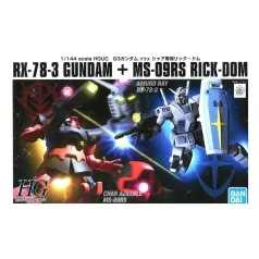 hguc gundam - rx-78-3 gundam + ms-09rs rick-dom - scala 1/144