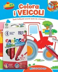 colora i veicoli. tanti bellissimi veicoli tutti da colorare! ediz. a colori. con 6 pennarelli