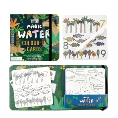 magic water pen and cards - dino