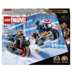 76260 - motociclette di black widow e captain america