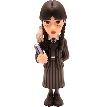 wednesday addams - mercoledi con mano - minix collectible figurines