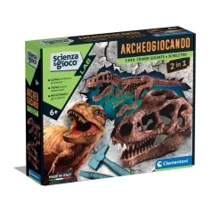 archeogiocando - t-rex: cranio gigante e scheletro