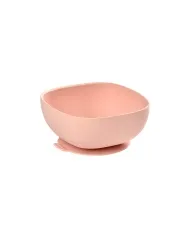scodella con ventosa - silicone - rosa