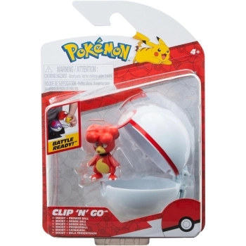 pokemon - clip n go - magby & premier ball