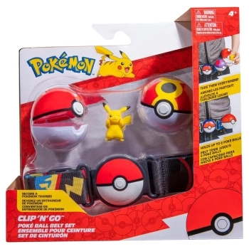 pokemon clip n go poke ball set cintura - pikachu / squirtle - un modello assortito