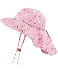 cappello estivo con paracollo - anti-uv spf50+ - unicorn tg. m (2-4 anni)