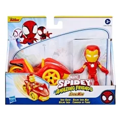 marvel spidey e i suoi fantastici amici - iron man con iron racer (personaggio 12cm)