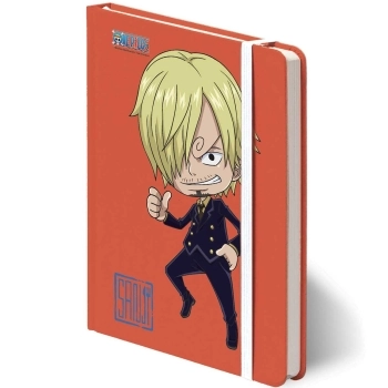 one piece taccuino con elastico 15x21cm - sanji