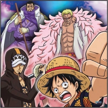 one piece quadretto su supporto rigido