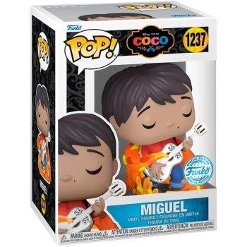 disney pixar: coco - miguel with guitar - funko pop 1237 cartoomics 2022 exclusive