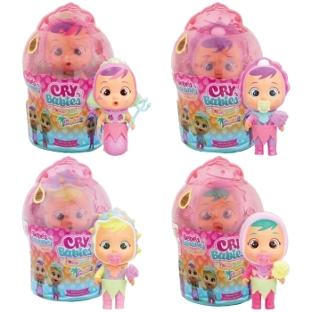 cry babies magic tears - bambolina in blister - serie tropical shiny shells - modello assortito
