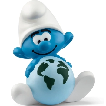 puffo con pianeta blu