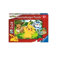 pokemon - puzzle 2x24 pezzi