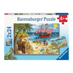 pirati e sirene - puzzle 2x24 pezzi
