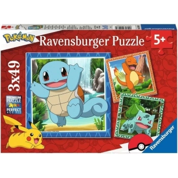 pokemon - puzzle 3x49 pezzi