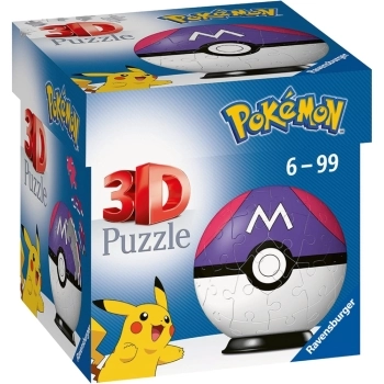 pokemon pokeball masterball viola - puzzle 3d