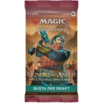 magic the gathering - mondi altrove - busta per draft - il signore degli anelli - bustina singola