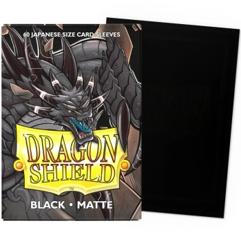 dragon shield japanese size - black matte (60 bustine protettive)