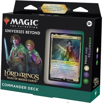 magic the gathering - universes beyond - the lord of the rings - tales of middle-earth - commander deck - food and fellowship (lingua inglese)
