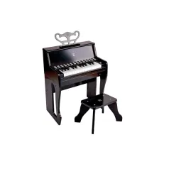 pianoforte con sgabello e luci