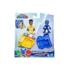 pj masks - hero vs villain battle pack - newton star vs night ninja