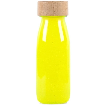 petit boum - bottiglia sensoriale float yellow fluo glow in the dark