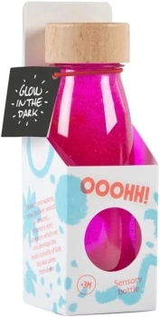 petit boum - bottiglia sensoriale - float pink fluo glow in the dark