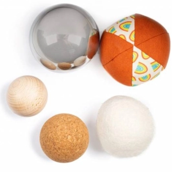 5 palline sensoriali in diversi materiali
