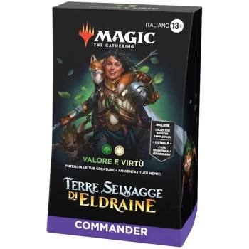 magic the gathering - terre selvagge di eldraine - commander deck - valore e virtu (ita)