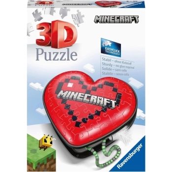 heart minecraft - puzzle 3d
