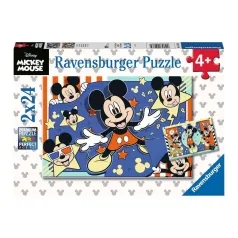 mickey mouse: cinema in 3d - puzzle 2x24 pezzi