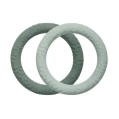 set 2 massaggiagengive - foglie verde salvia - 100% silicone alimentare