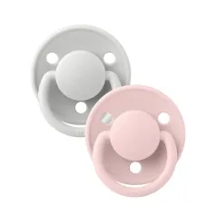 ciuccio de lux - tettarella ciliegia in gomma naturale - haze e rosa - senza pba, pvc e flatati